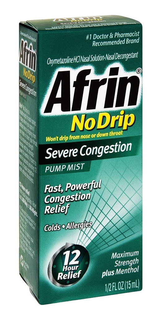 Afrin No Drip Ciężki pompa zatorów Mist 15 ml (Opakowanie po 6)