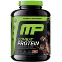 MusclePharm Combat Protein Powder, Czekoladowy Smak Mleczny, Paliwa Mięśnie do Produkcyjnych Warsztatów, 5 Źródła białka Włącznie z izolatem białka serwatki i albuminy jaj, Gluten Free, 6.2 lb, 77 Sługi