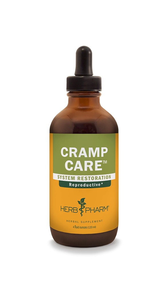 Herb Pharm Cramp Care Liquid Herbal Extract Drops do wsparcia zdrowego cyklu menstruacyjnego, 4 Oz