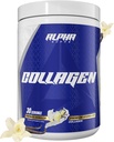 Alpha Supps Premium Zhydrolizowane Białko Kolagenowe w proszku - Suplement Peptydów Kolagenowych dla mężczyzn i kobiet z enzymami trawiennymi - 30 Sług (French Vanilla)