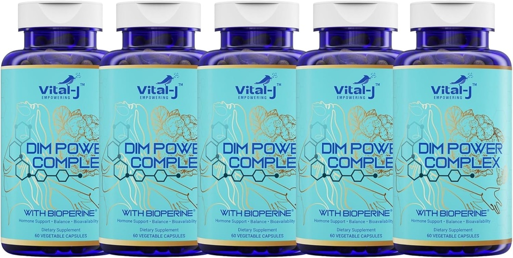 4- in-1 DIM Potent Complex 300mg - Estrogen Równowaga i Metabolizm, Energia i Menopauza Suplement wsparcia z Bioperine (x4), Wapń i ekstrakt Broccoli - dla kobiet i mężczyzn 150 Służenie