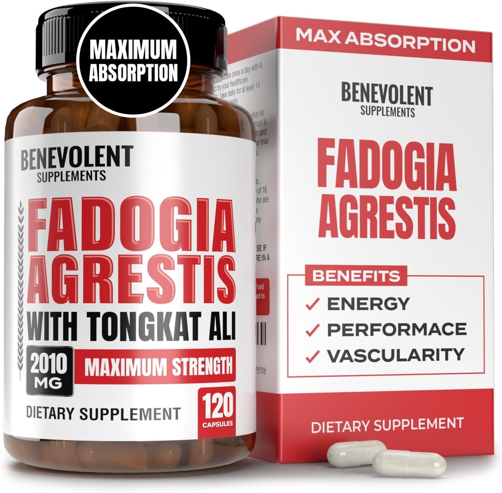 Fadogia Agrestis 1500mg [Najwyższa Czystość] + BioPerine ® do suplementu o wysokiej absorpcji z Tongkat Ali - Zwiększenie Stamina, Lean Muscle Growth & Recovery, Boosts Drive 3. Party Tested 120 Kapsułki