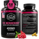 Black Forest 5X Berberine a Dihydroberberine Supplement (Super Berberine Now 5X More Effective than Regular Berberine HCL) Best Dihydroberberine with Ceylon Cynamon - Podobne do Berberine Phytosome
