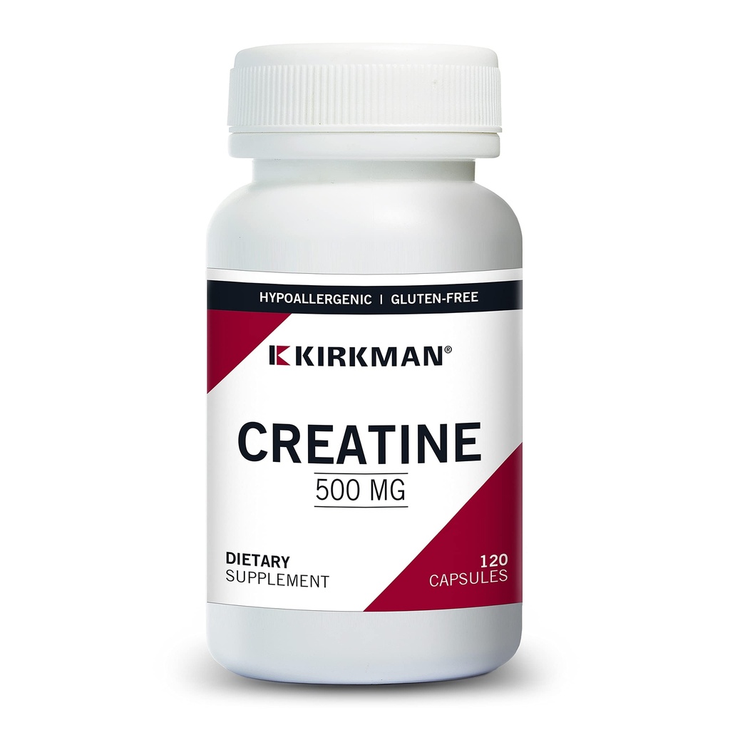 Kirkman Creatine 500 mg - Hipoalergiczne leki przeciwzapalne 124; 120 Kapsułki wegetariańskie leki przeciwzapalne 124; Amino Acid