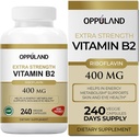 Riboflavin witamina B2 Suplement - B-2 Witamina - Wzmacnia energię Metabolizm i Funkcje komórkowe - Codzienne suplementy odżywcze dla mężczyzn i kobiet - 400 mg kapsułki - 240