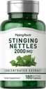 Piping Rock Stinging Nettle Kapsułki 2000 mg Bilans 124; 180 Tabletki Bilans 124; Skoncentrowany ekstrakt z liści 124; Non- GMO & Gluten Free Herbal Supplement