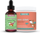 WONDER PAWS Mleko cieście krople Plus skóra + płaszcz miękkie żucia - dla psów Wątroba i Nerki Wsparcie, Detox i skóry i płaszcz Zdrowie - Mleko cieście 2 uncje - Skóra + Coat 70 żuć