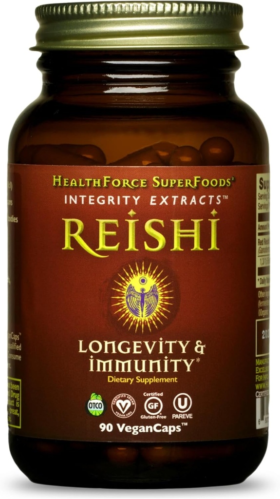 HealthForce SuperFoods Integralność Ekstrakty Reishi - Kapsułki - 90 Kapsułki wegetariańskie