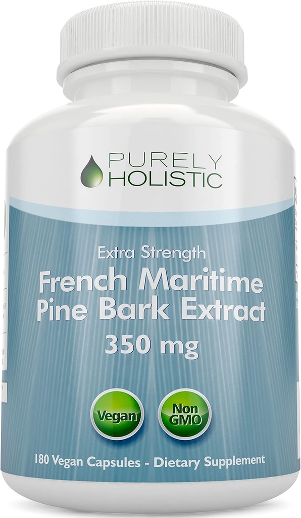Extract 350mg 180 Vegan kapsułki 95% Proantocyjanidyny - Ekstrakt Franco Maritime Pine Bark - Non GMO & Pesticide Free Antioksydant Supplement