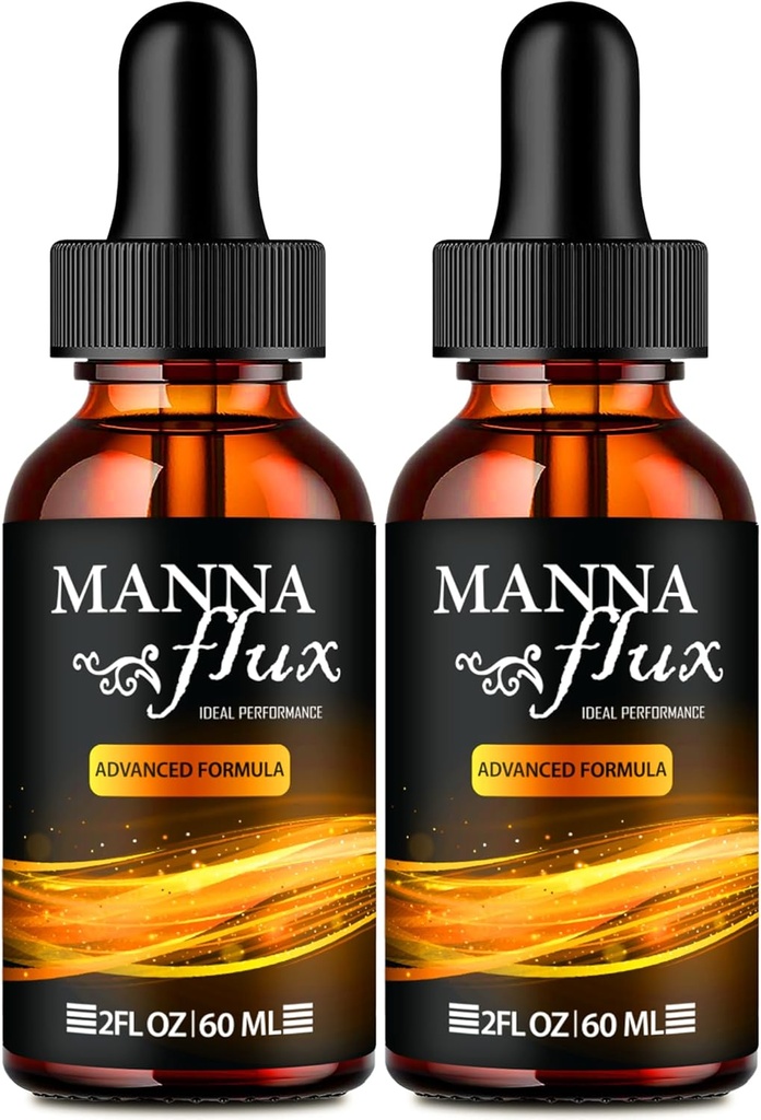 Manna strumień Krople, Mannaflum Supplement Liquid Drops - Maksymalna wytrzymałość, Manna Flux Health & Wellness Drops, Mannaflum Wszystkie Naturalne Formuły, Manna Flux Recenzje kropli płynnych (2 Pack)