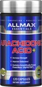 ALLMAX Essentials Arachidonic Acid + - 120 Kapsułki - Zwiększa wytrzymałość i poprawia wytrzymałość - Gluten Free - 30 Służenia