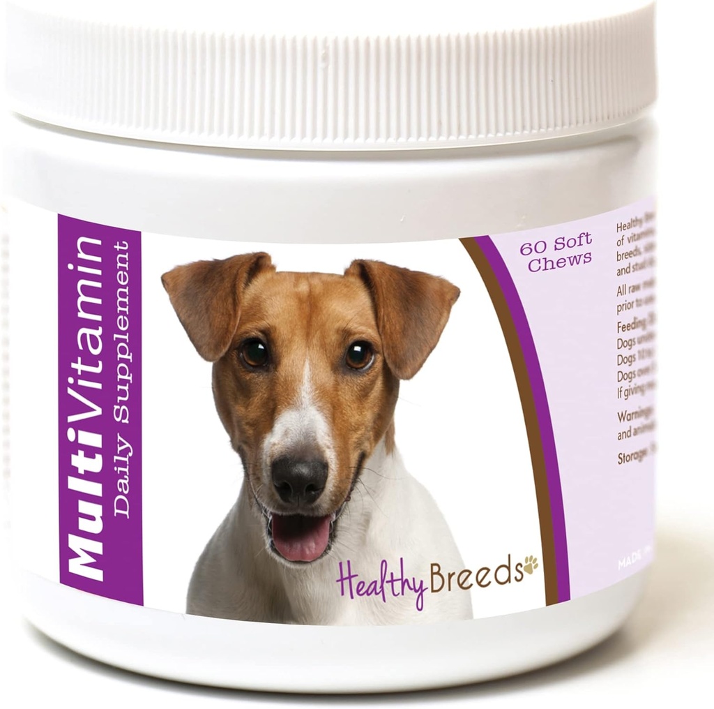Zdrowe hodowle Jack Russell Terrier Multi- Witamina Miękkie Chews 60 Hrabia