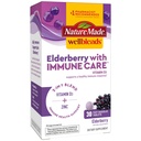 Nature Made Wellblends Elderberry z ImmuneCare, Witamina D3 i Cynk, z Elderberry Flavor, 30 Szybko rozpuszczalne tabletki