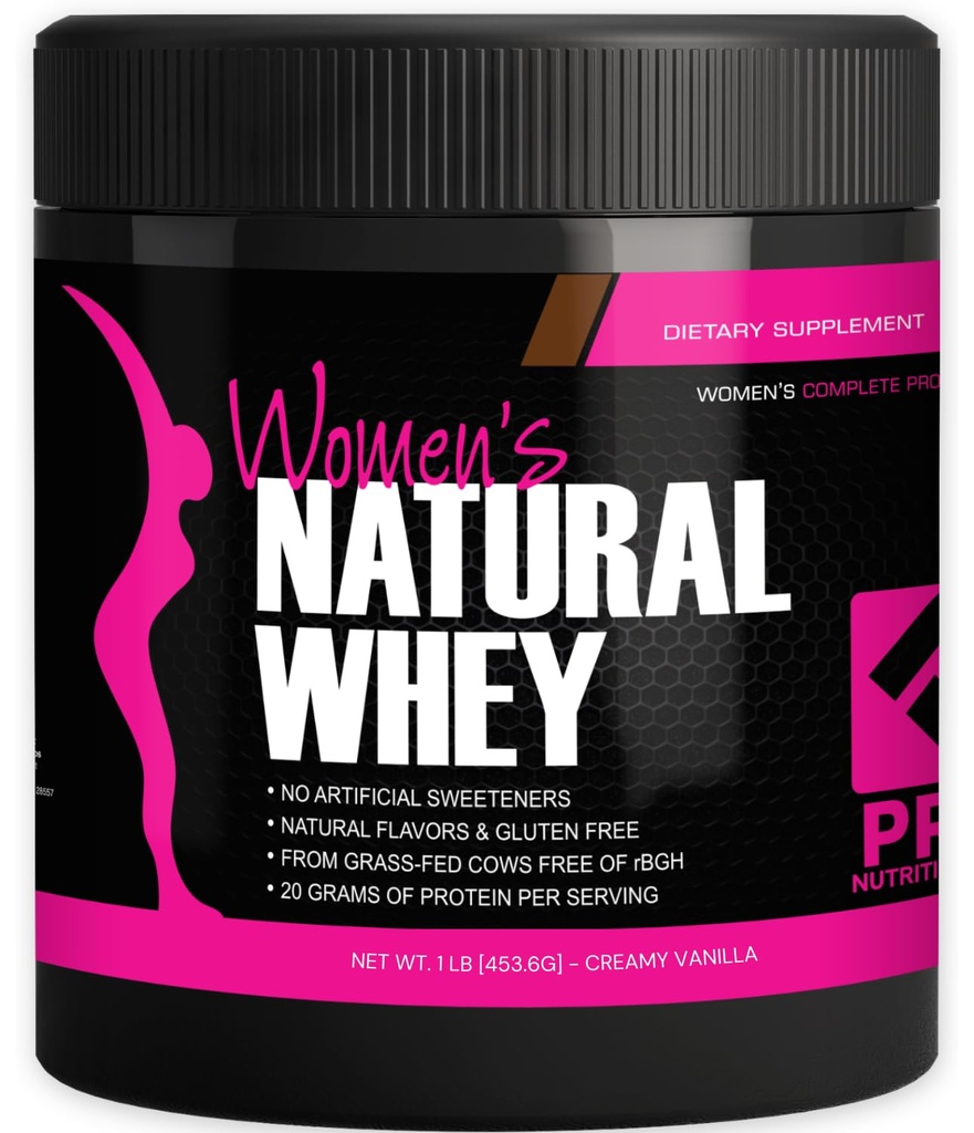 Proszek z białka serwatki dla kobiet Proszek waniliowy - Gluten niskokaloryczny wolny od trawnika rBGH- Free - Wspiera utratę masy ciała - Naturalne stewia Sweetened Protein Shake, 20g (Creamy Vanilla, 1lb)