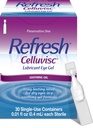 Refresh Celluvisc Lubricant Eye żel Dla suchych oczu, Preservative-Free Drops, 0.01 Fl Oz Single- Użyj pojemników, 30 Licznik