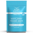 Viter Energy Kofeina Gum 60mg Kofeina, B Witaminy, Guarana, Cukier wolny. (Wintergreen, 8oz, Worek luzem)