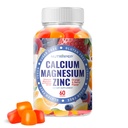 Suplement cynku wapnia Gumiaki - z witaminą D3 K2 Magnezu glicynian - Pomarańczowy Berry zapachowy Wegan Cukier-wolny gluten Bezpłatne do żucia dla mężczyzn Kobiety Dzieci