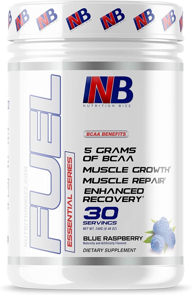 BCAA Proszek, 5 Gramy BCAA Acids Amino, Post Workout Recovery Drink for Muscle Building, Recovery, and Endurance, 30 Służenia (Blue Malina)