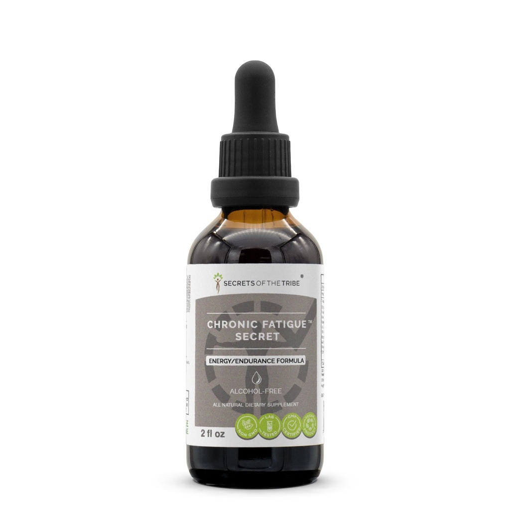 Tajemnice plemienia - Przewlekły Zmęczenie Sekret, Herbal Supplement Miesza Drops Alcohol Free Liquid Extract, Energy / Endurance Formula (2 fl oz)