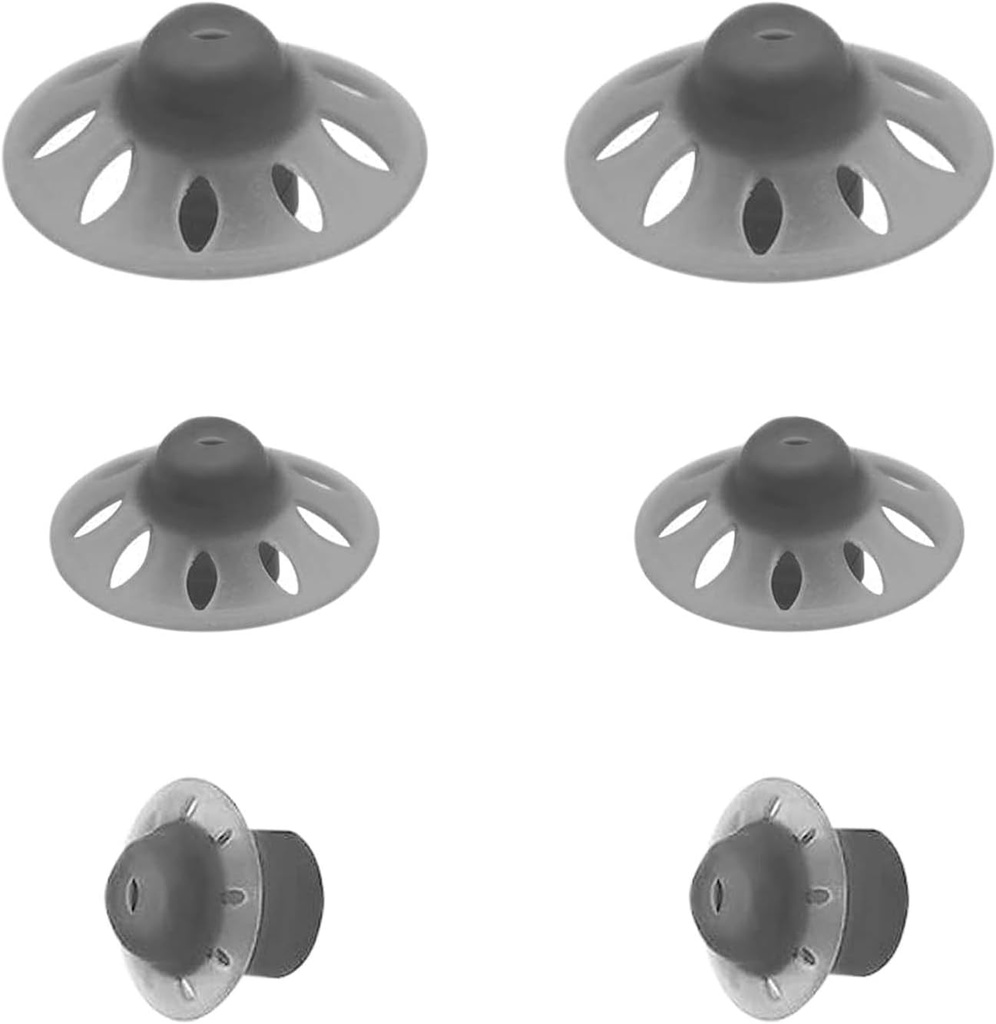 6Packs- Starkey Hearing Aid Domes Open Oticon Hearing Aid Domes Small Medium Large 3 Size Compatible with Phonak Marvel & Paradise RIC BTE Models SDS 4.0- Black