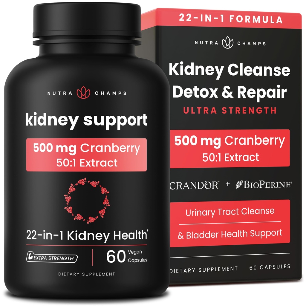 Nerki Cleanse Detox Remox 124; 22- in-1 Nerki Supplement Supplement Emory 124; 25,000 mg Cranberry Pills Extract Emocje 124; Dodatkowa siła Naprawa & Flush Premium Formuła 124; Trakt moczowy dla kobiet i mężczyzn 124; 60 Kapsułki Wegańskie