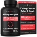 Nerki Cleanse Detox Remox 124; 22- in-1 Nerki Supplement Supplement Emory 124; 25,000 mg Cranberry Pills Extract Emocje 124; Dodatkowa siła Naprawa & Flush Premium Formuła 124; Trakt moczowy dla kobiet i mężczyzn 124; 60 Kapsułki Wegańskie