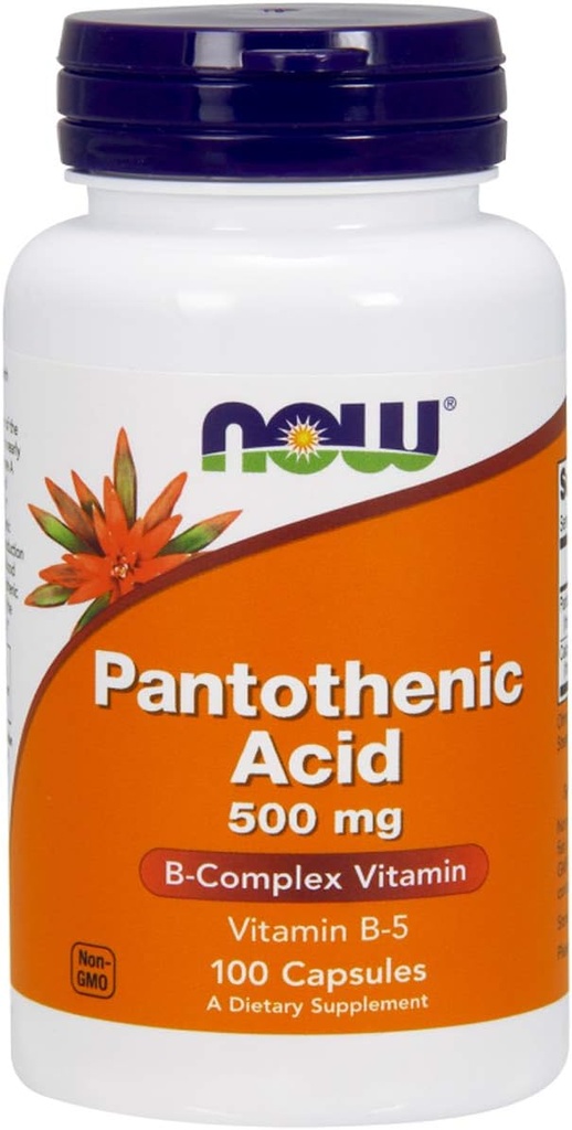 Teraz żywność Kwas pantotenowy 500mg, 100 kapsułek (Opakowanie po 2)