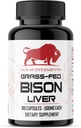 Trawa karmiona Bison Wątroba Kapsułki Wspiera wytwarzanie energii, Detoksykacja, Przetrawienie, Immunitet, Naturalne Żelazo Non-GMO, Zamrożenie Suchy suplement zdrowia wątroby, 3000mg