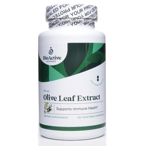 BiOCZYNNE NUTRIONY Olive Leaf Extract Supplement - 700mg - 180 Kapsułki warzywne - 20% Koncentrat oleuropeiny - Wspiera ogólne zdrowie