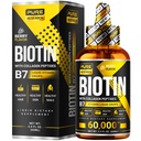 Płynne Biotin & Kolagen Wzrost włosów Krople 60,000mcg - Biotin i Płynny Kolagen Suplement dla mężczyzn i kobiet - Gloving Skin Support, Zdrowe włosy i paznokci Wzrost - 2oz