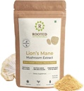 ROOTED Active 's, Lions Mane Mushroom Extract Powder (Certified Organic, 38% Zweryfikowane Beta Glucans 124; Cognition, Clarity, Focus & Mood, Brain Health Support (2.11 unce)