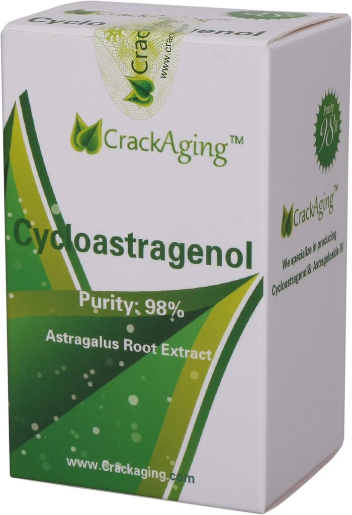 Crackaging Super- Absorpcja Cykloastragenol 98% Anti-Aging Supplement Equipment 124; Telomere Nutritional 10mg 60 Veggie kapsułki w 2 butelkach