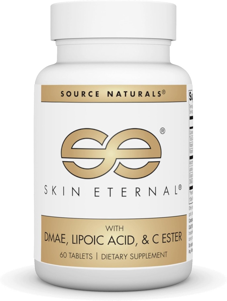 Źródło Naturals Skóra Wieczna tabletka z DMAE, kwas LIPOIC, & C Ester - 60 tabletek