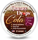Trzy Lollies Qufax Drops - Cola Flavor - Ulga od Nudności i choroby podróżnych, Soothes a Dry Mouth & Settles Stomach - Naturalne składniki - 21