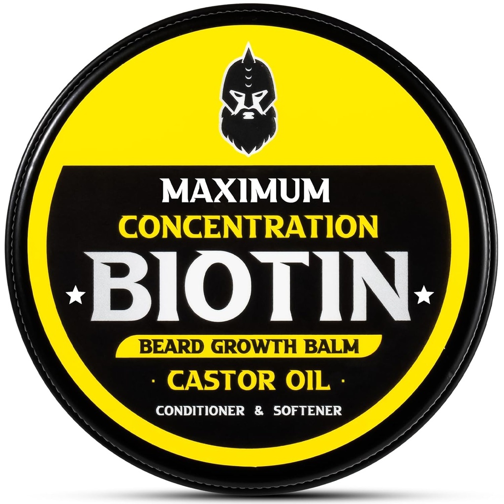 Balsam z brodą, maksymalne stężenie BIOTIN, z olej rycynowy i olej arganowy i Jojoba, Promotes Beard Growth, Style, Wzmocnienia i miękkości Beards & Mustaches, 2 Ounce Beard Sandalwood