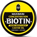 Balsam z brodą, maksymalne stężenie BIOTIN, z olej rycynowy i olej arganowy i Jojoba, Promotes Beard Growth, Style, Wzmocnienia i miękkości Beards & Mustaches, 2 Ounce Beard Sandalwood