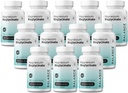 Magnezu Bisglicinate 200mg - Wysoka Absorpcja Chelatynowany Suplement Magnezu - Delikatny na żołądku, Bez glutenu, Wspomaga sen, Skurcze mięśni i pozytywny nastrój - 120 Kapsułek (Opakowanie 12)