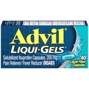 Advil Liqui- żele przeciwbólowe Reliever and Fever Reducer, leki przeciwbólowe dla dorosłych z Ibuprofen 200mg na ból głowy, ból pleców, ból menstruacyjny i ból stawów Relief - 40 Kapsułki wypełnione płynem