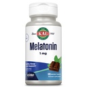 KAL Melatonina 1 mg Sleep Aid, Melatonina Suplement wspomaga relaks uspokajający i zdrowy cykl snu, szybko rozpuszcza ActivMelts, Natural Chocolate Mint Flavor, Wegetarianin, 120 Serv, 120 Micro Tabs
