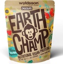 Wegańskie proszki do protein (1kg) - 28 Servings - EarthChamp by Wyldsson - Plant Based Chocolate Protein Powder Shake - Dairy Free - Laktoza Free (Choc)