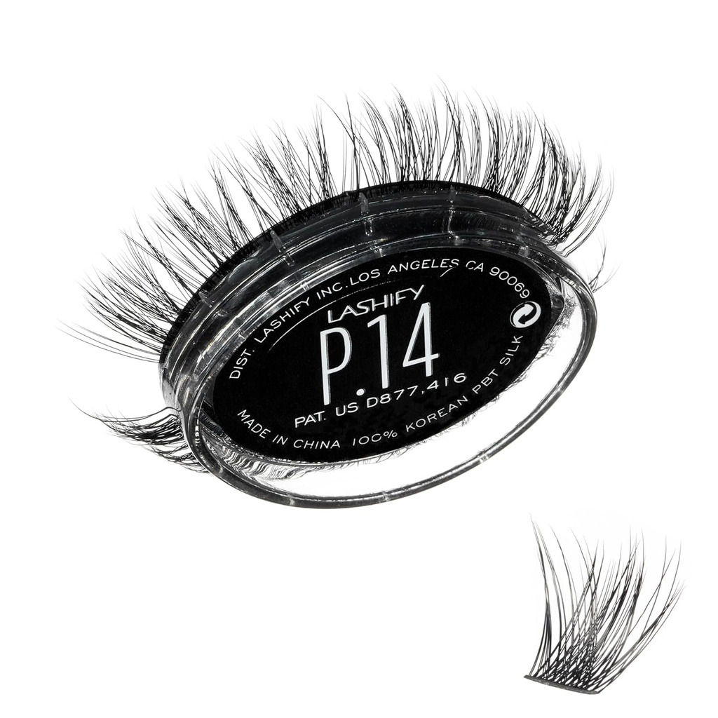 Lashify Plushy 14mm Gossamer Lashs w czerni, łatwe DIY fałszywe rzęsy dla obszerny jeszcze nadal naturalny wygląd