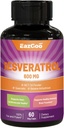 Resveratrol 600 mg, Suplement Trans- Resveratrol, Przeciwutleniacz Wspomaganie starzenia zdrowia, 60 Kapsułki
