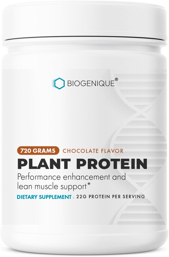 Wegański proszek proteinowy Czekolada, 22 g roślinnego białka na bazie, Organic Pea & Brown Rice Protein for Muscle Support and Recovery, Made in USA - Wegan, Non-GMO, Gluten Free