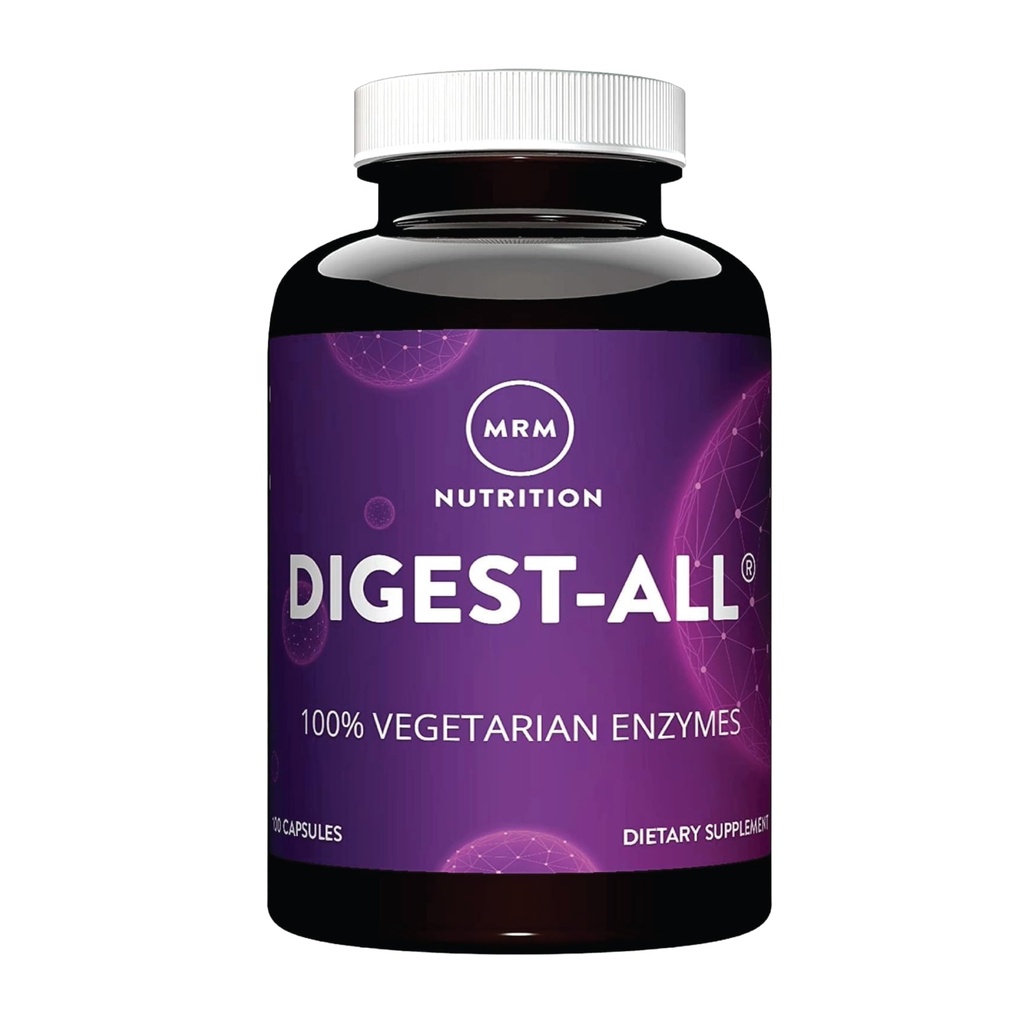MRM Nutrition Digest- 244; Enzymy trawienne 124; Ulepszone Spożywanie i Wchłanianie 124; Lakaza + Amylaza + Lipaza 124; Może pomóc z Bloating i Gaz 124; 100% Wegetarian 124; Gluten- Free 124; 50 Służenie