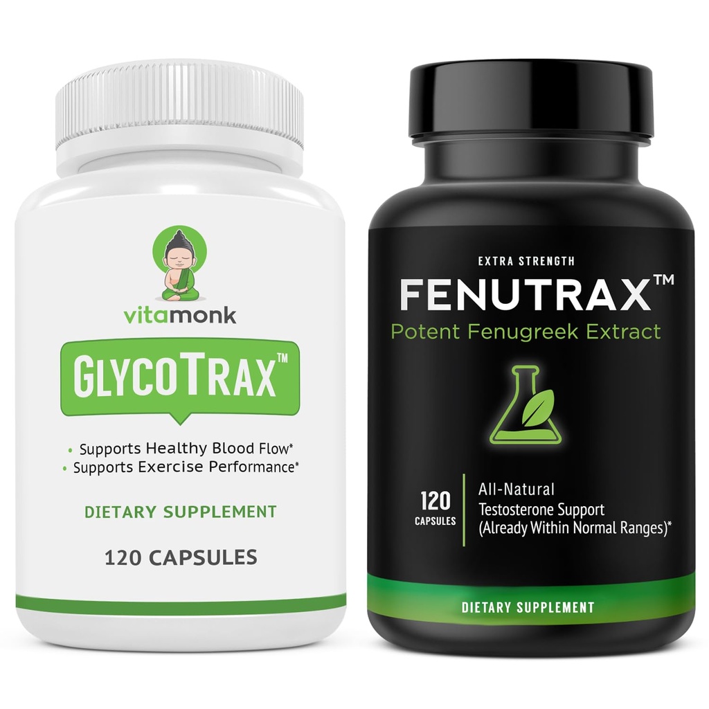 VitaMonk Fenugreek Seed Extract & GPLC - Wspiera cyrkulację i zdrowe poziomy testosteronu