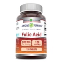 Amazing Supples Folic Acid (Witamina B9) Supplement Equipment 124; 5000 Mcg per Serving Equipment 124; 120 Tablets Equipment 124; Non-GMO Equipment 124; Gluten- Free Equipment 124; Made in USA