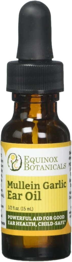 Equinox Botanicals Mullein Czosnek Olej Uszy .5 oz