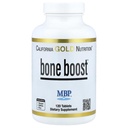 California Gold Nutrition Bone Boost Supplement, Wsparcie dla zdrowia kości, Mieszanka odżywcza z wapniem i witaminą D, Przyjazny wegetarianin, Gluten Free, Non-GMO, 120 Tabletki