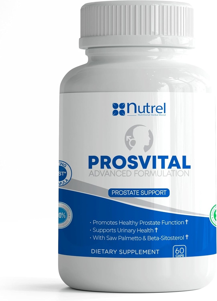 Generic Nutrel Prosvital, Prostate Supplement for Men, 60 Kapsułek, Saw Palmetto i Beta Sitosterol, Promowanie Prostate Wellness